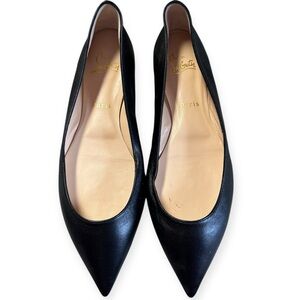 Christian Louboutin Black Leather Flats